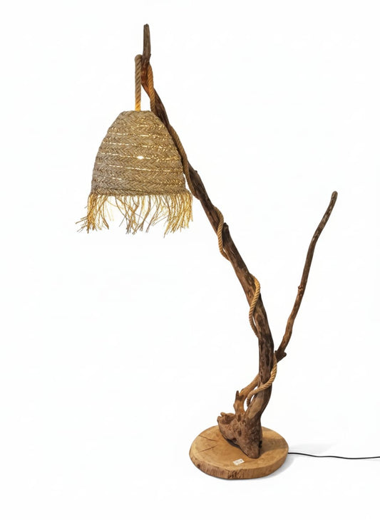 🌿Lampe sur pied artisanale dotée d'un abat-jour raffiné🌿